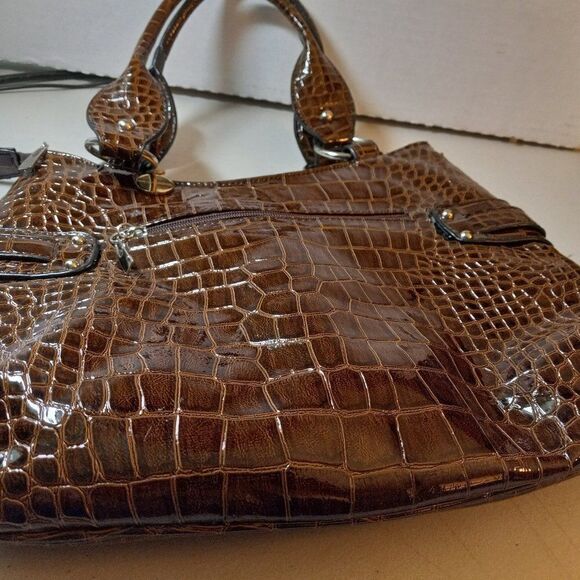 Big Bubbha Satchel Vinyl Silver tone Metal Cottagecore Grandmacore - Picture 7 of 8